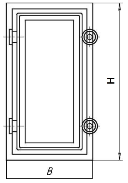 Дверь для камеры вентиляции КВЗ ДУс 0,9х0,4 Воздуховоды для вентиляции