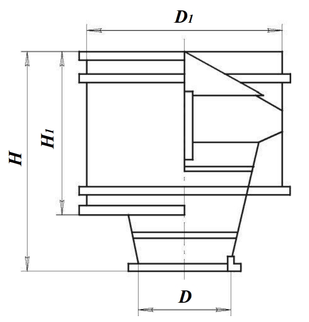 Дефлектор для вертикальных вентиляционных шахт КВЗ Д315.00.000-01 Детали систем вентиляции